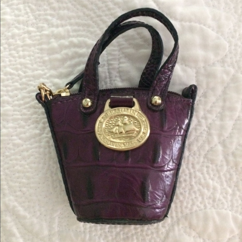 Brahmin mini purse keychain